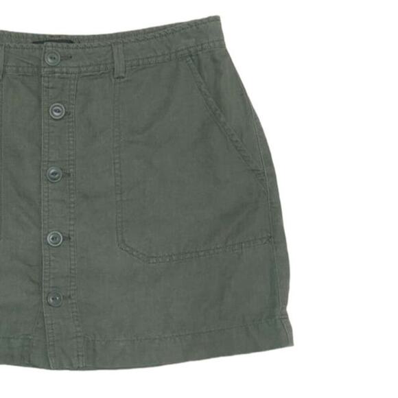Sanctuary Army Green Mini Skirt Cotton Linen Blend Button Front Gorpcore Medium - Picture 6 of 11